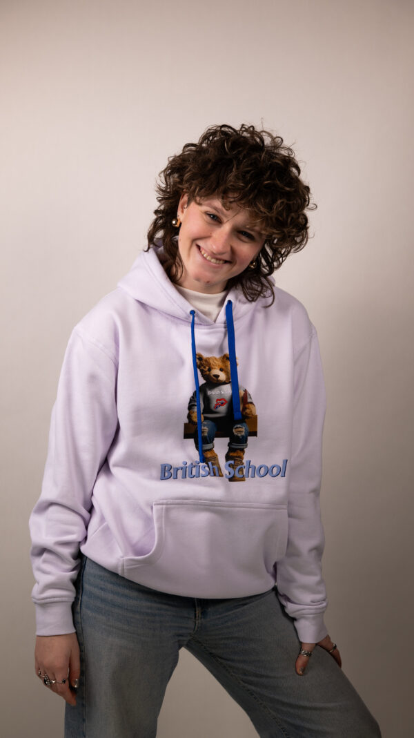 Bluza Biała Miś Student - obrazek 3